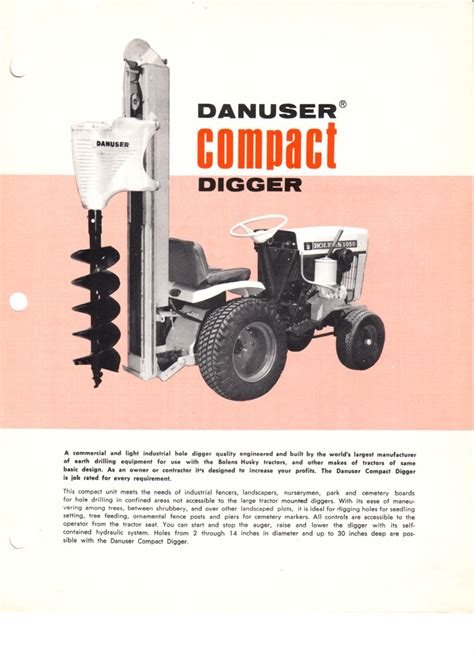 danuser compact digger|danuser digger replacement parts.